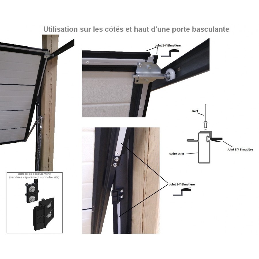 Joint thermique linteau pour porte sectionnelle - Garatec