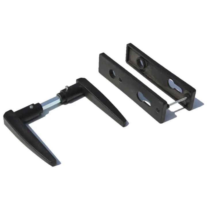 Kit poignee portillon PVC noir