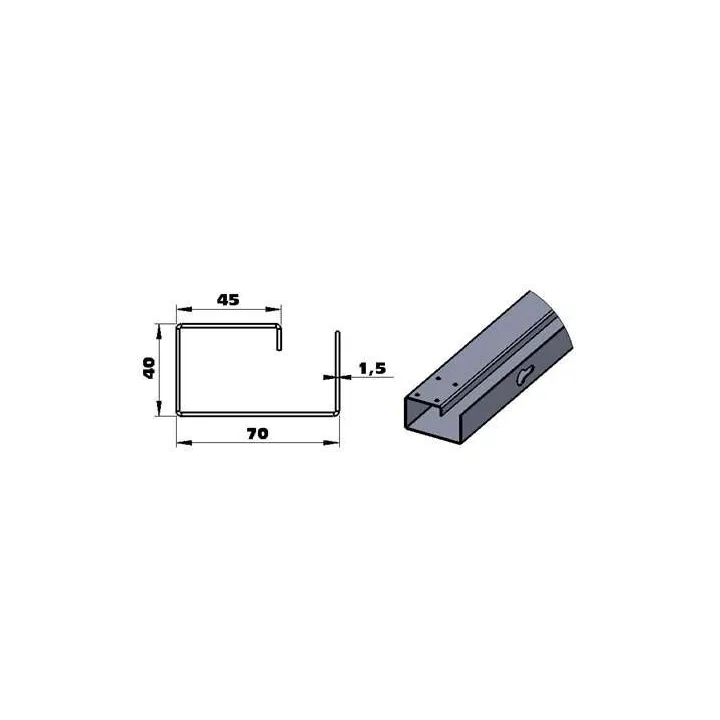 Up-and-over door jamb profile (pair)