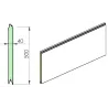 Section ISO40 500mm POLYGRAIN / SANS RAINURE
