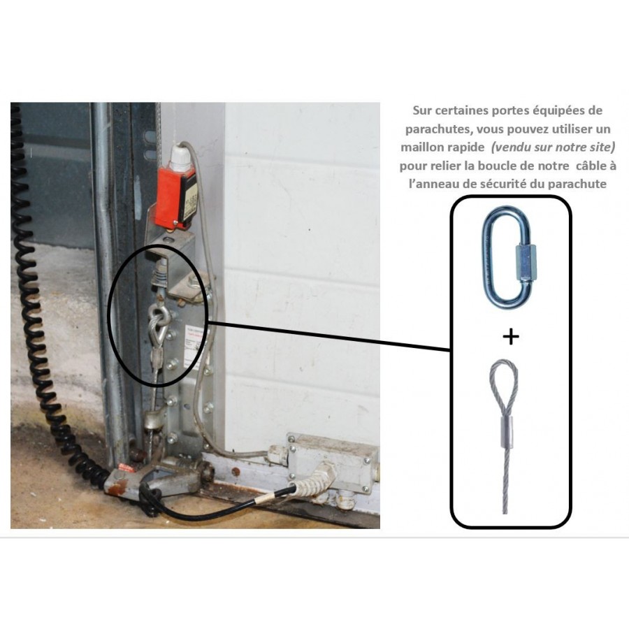 Cable pour porte de garage longueur 3 à 7 mètres