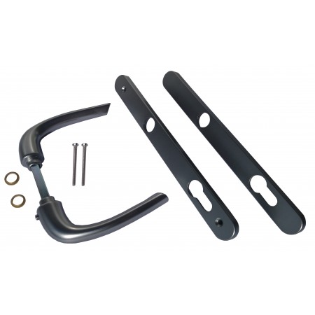 ALU plate + ALU handles for wicket door assembly