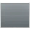 Sectional door with smooth anthracite grey insulating section