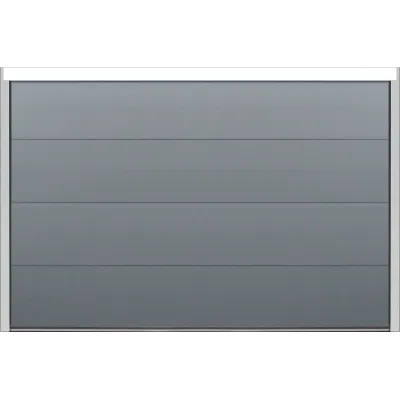 Sectional garage door width 3000mm anthracite grey all smooth