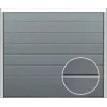 Porte de garage sectionnelle aspect bois gris anthracite