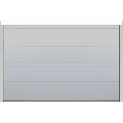 Porte sectionnelle - Rainure / Lisse - Gris Béton - Motorisée