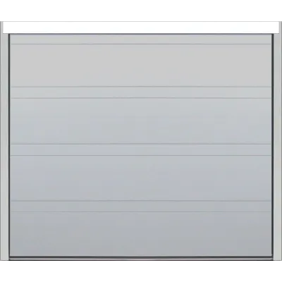 Porte sectionnelle - Rainure / Lisse - Gris Béton - Motorisée