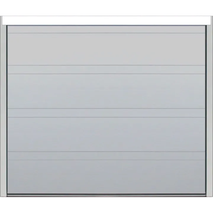 Porte sectionnelle - Rainure / Lisse - Gris Béton - Motorisée