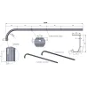 MonoRails Horizontaux Sectionnelle Porte Hauteur 2000-2125 L2630