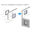 Square ALU Flat Window (Frames + glazing)