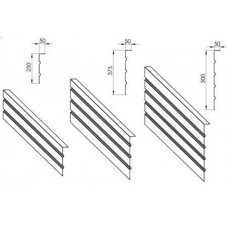 Ribbed angles 2500