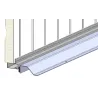 Barre de seuil rénovation pour sol plat L2500