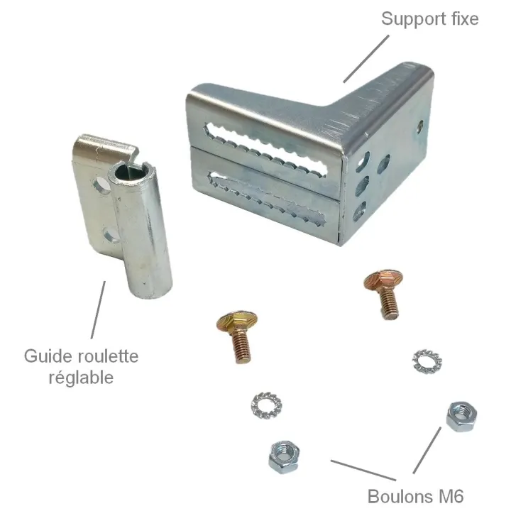 Adjustable + roller simple castor support