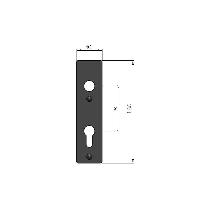 Black PVC wicket door handle kit