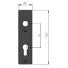 Black PVC wicket door handle kit