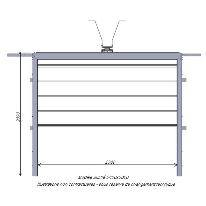 Mise en plan Porte de garage Sectionnelle Secura