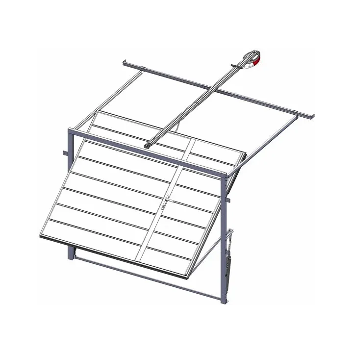 Vue 3D d'une porte de garage basculante