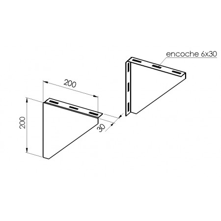 Metallic Angle Shelf Wall Shelf dimensions 200x200
