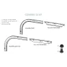 Petites courbes acier pour sectionnelle (la paire)
