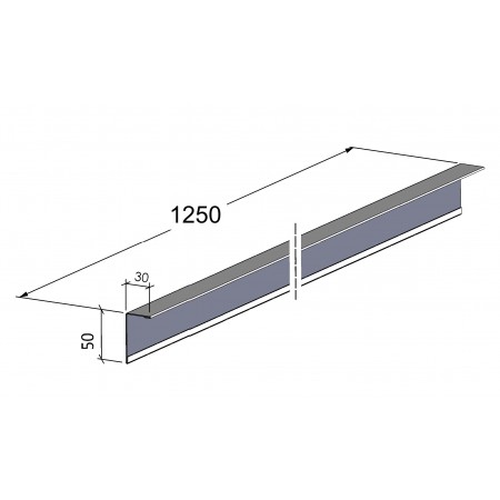 Finishing angle in lacquered steel thickness 10/10