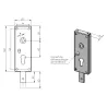 Kit serrure basculante porte monoparoi