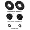 Fixed PVC pulley EURONORM Diameter 75 mm + clip (the pair)