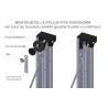 Fixed PVC pulley EURONORM Diameter 75 mm + clip (the pair)
