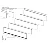 Set of 5 POLYGRAIN FREE POLYGRAIN panels for complete deck replacement