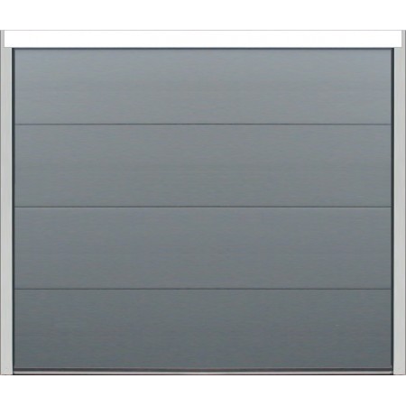 Porte sectionnelle avec section lisse isolante gris anthracite