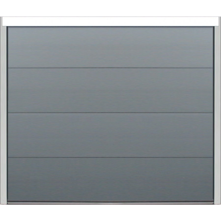 Porte de garage sectionnelle acier Hormann SandGrain gris anthracite RAL  7016 - l.300 x h.212,5 cm - motorisée