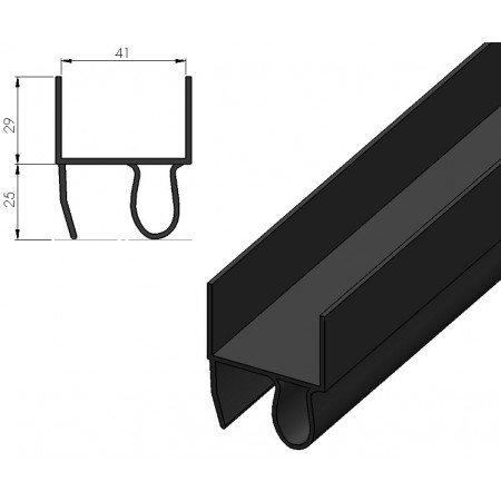 Abdichtung PVC mit Lippe (IN 2 TEILEN)