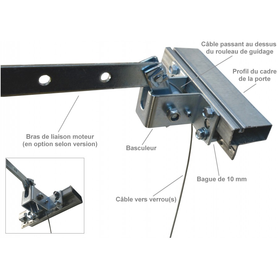 Serrure de porte de garage basculante - 2 points - Accessoires