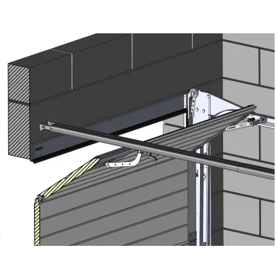Bras de liaison moteur-porte coudé pour sectionnelle