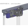Support basculeur de déverrouillage sur porte métallique / plaque arrimage moteur