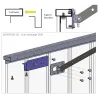 Support basculeur de déverrouillage sur porte métallique / plaque arrimage moteur