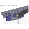 Support basculeur de déverrouillage sur porte métallique / plaque arrimage moteur
