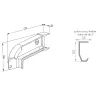 End caps Curved for straight rail (pair)