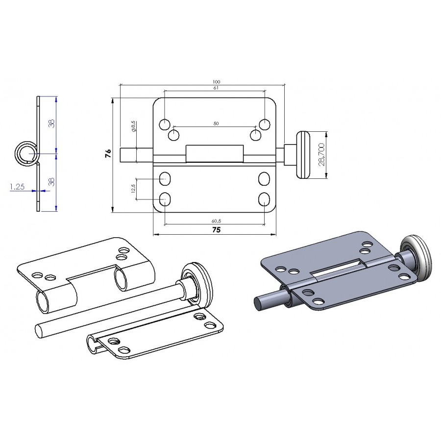 RULLINE Kit de réparation de goupilles de charnière de porte et de bague (4  broches 2 portes) compatible avec Chevrolet GMC GM GM Camion SUV 1988-2002  : : Auto