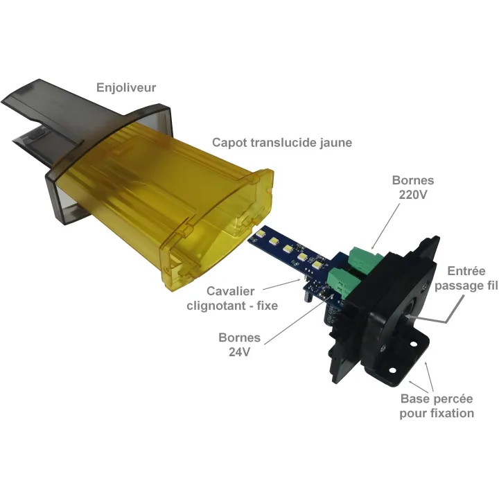 Feu Clignotant de signalisation 24V - 220V 
