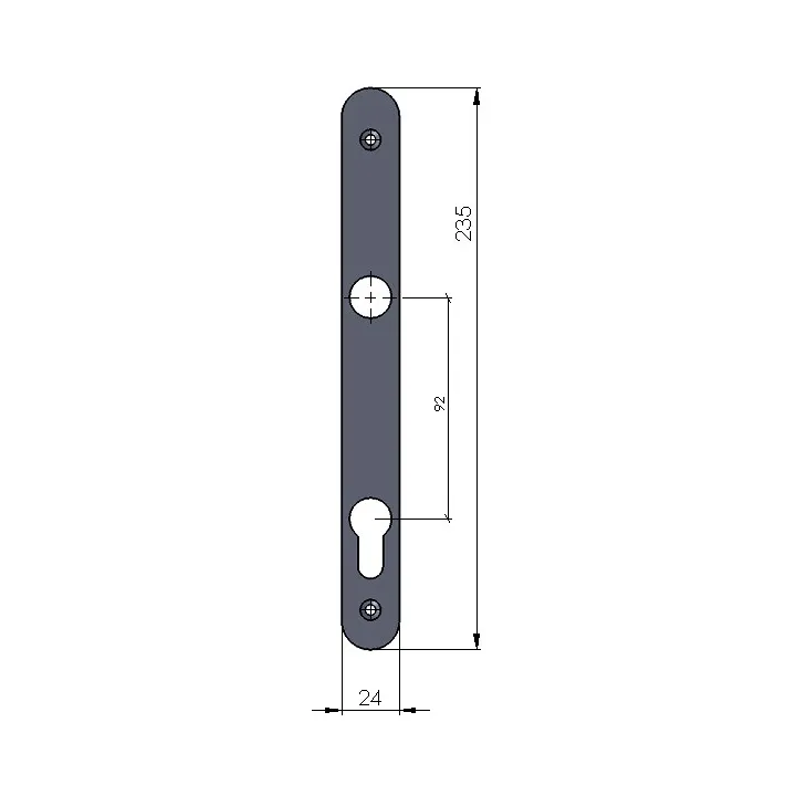 ALU plate + ALU handles for wicket door assembly