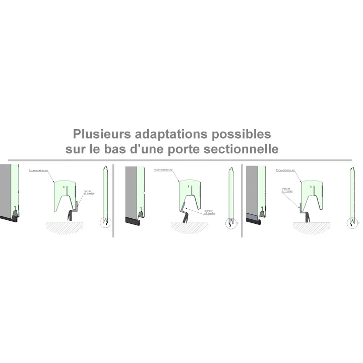Further installation options for sectional garage doors