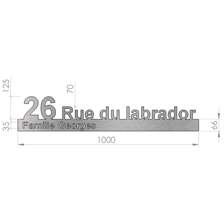 Plaque de rue personnalisée