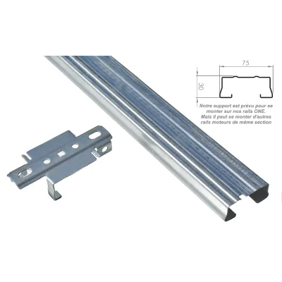 Intermediate rail support for a motor ONE