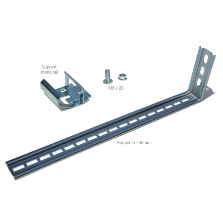 Équerre de suspente 450mm + support monorail