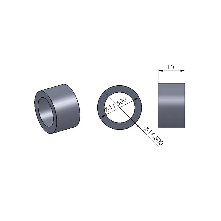 Bagues de centrage de 10mm (la paire)
