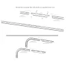 Rail connection (for guide rail from roller) (pair)