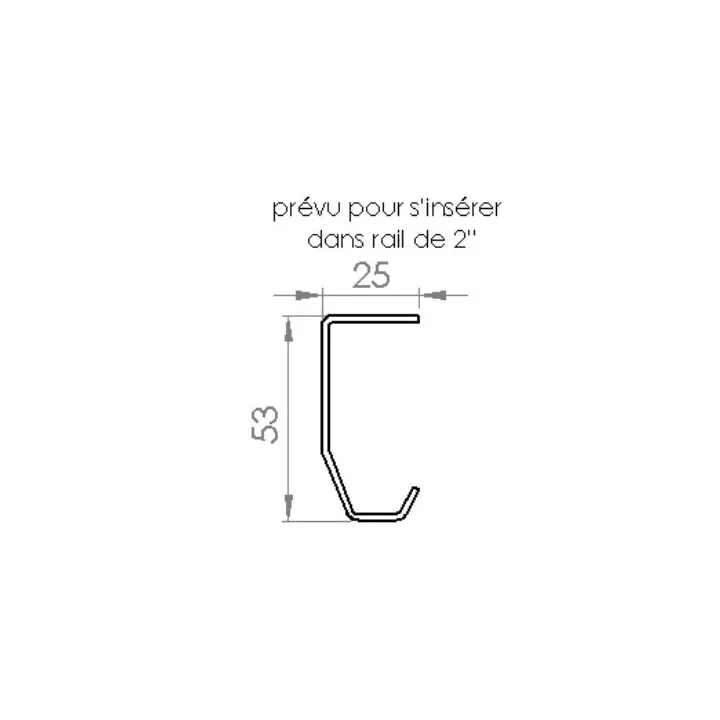 Rail connection (for guide rail from roller) (pair)