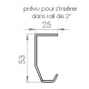 Raccord de rail (pour rail de guidage de roulette) (la paire)