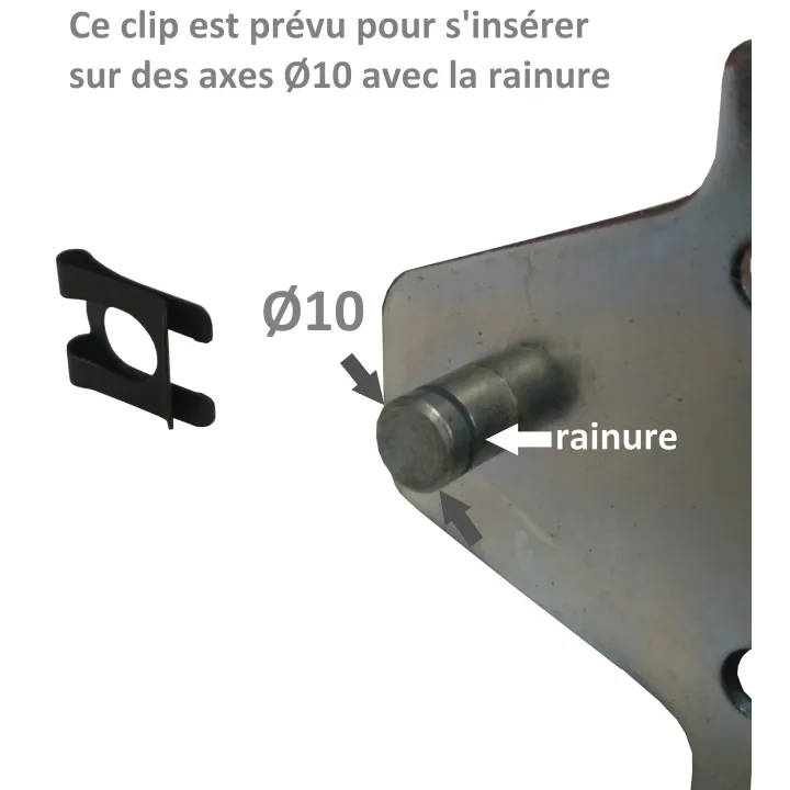 Clip pour bras de basculante (la paire)