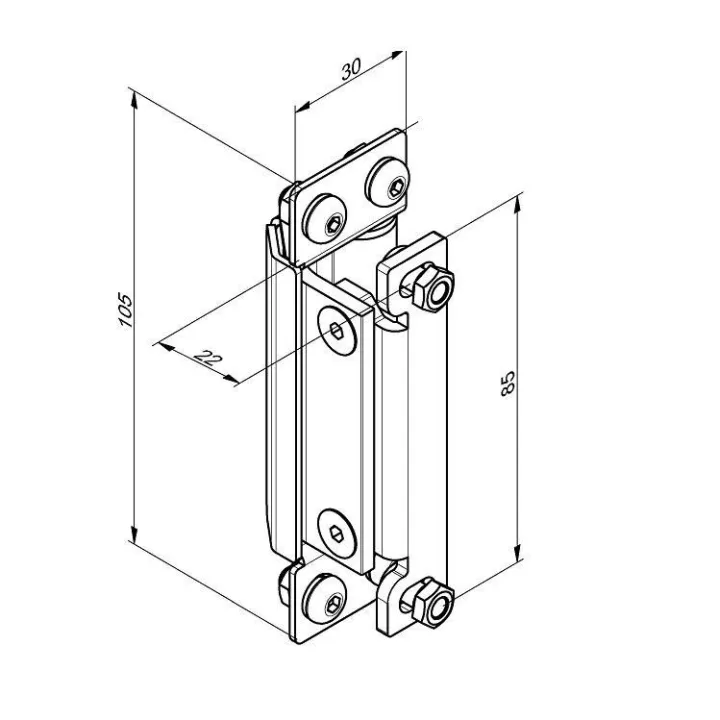 Concealed concealed hinge (pair)